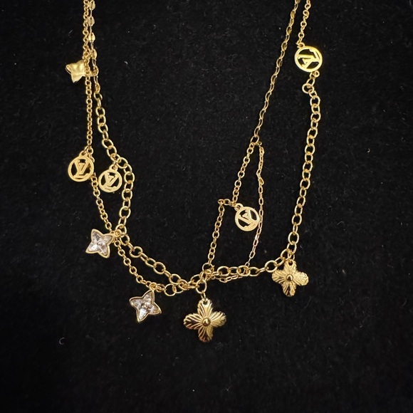 Louis Vuitton Gold Multi-Charm Necklace M61084 LE1224 - Picture 2 of 8